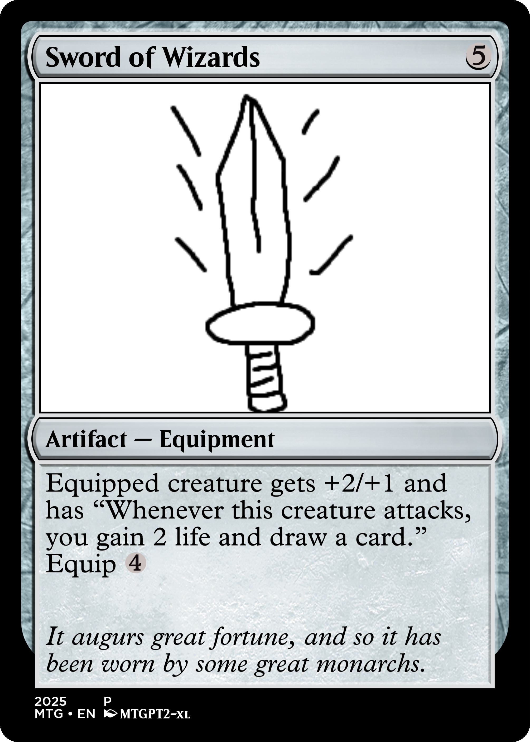 A custom MTG card, Sword of Wizards